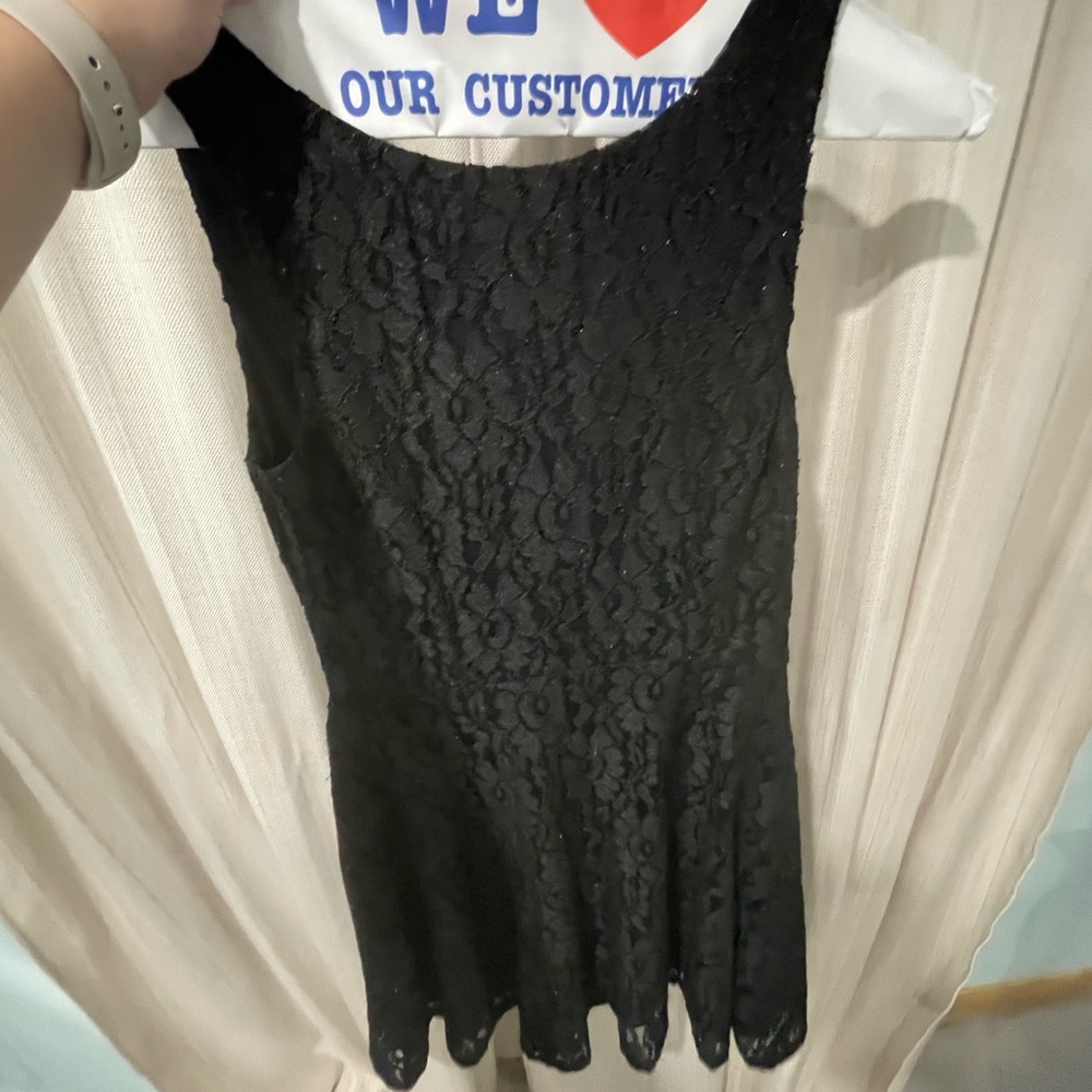 Black lace dress with sparkles